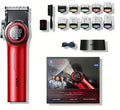 VGR 001 Professionelle Haarschneidemaschinen für Männer, schnurlose Friseurschneidemaschinen für das Haarschneiden, Carbon Steel Blade Haarschneidemaschinen für Friseure, 9000RPM, LED Display, Rot