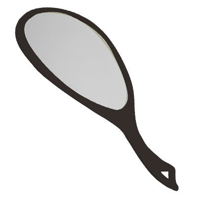 Soft 'n Style Professional Hand-Held Mirror - Schwarz (7703-BK)